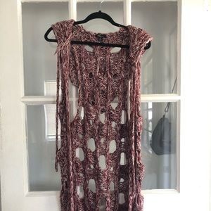 🍂Boho hooded sweater vest🍂